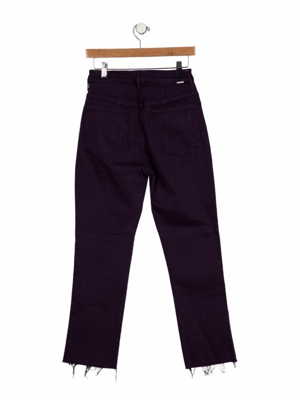 MOTHER The Rascal Ankle Step Fray Jeans Purple Size 25 tagged 31 but runs small - Picture 2 of 9
